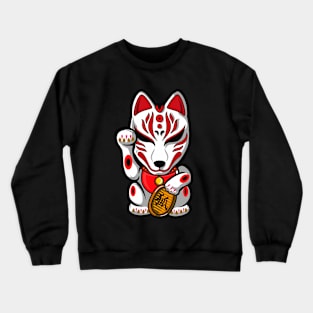 Fox Maneki-neko Crewneck Sweatshirt